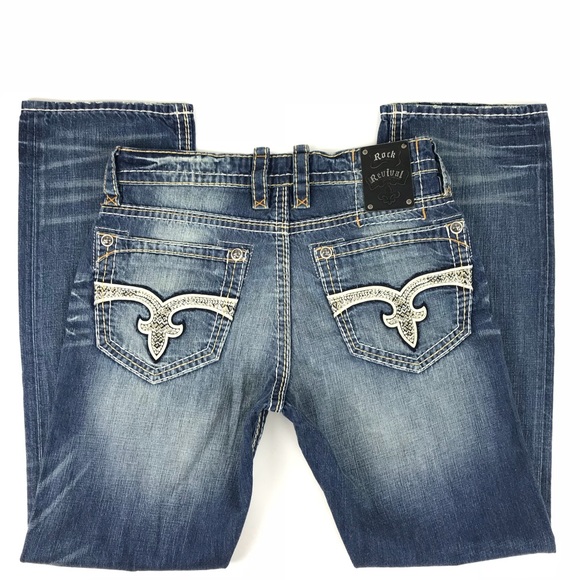 mens rock revival jeans 34x34